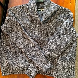 Madewell, size small, cropped knitted turtleneck sweater, open back detail